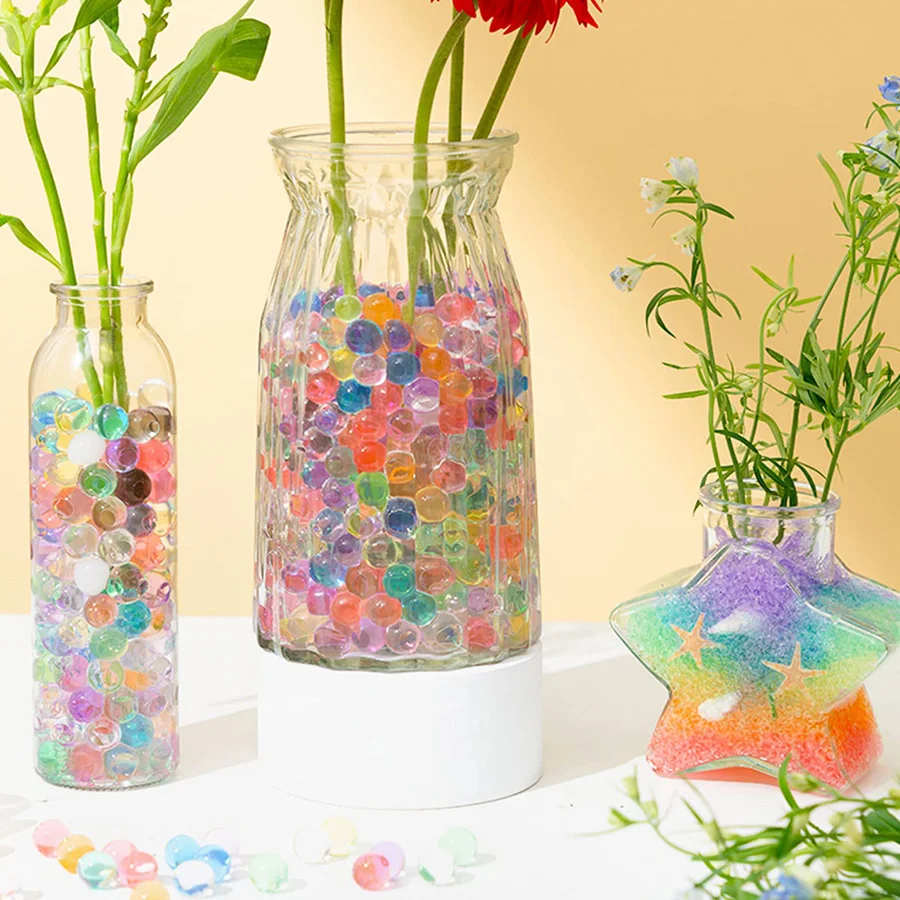 Perles décoratives en forme de L pour vase, boules en gel transparent, pour  grandir dans l'eau, décor de mariage, MSI, orbite, 500 pièces - AliExpress