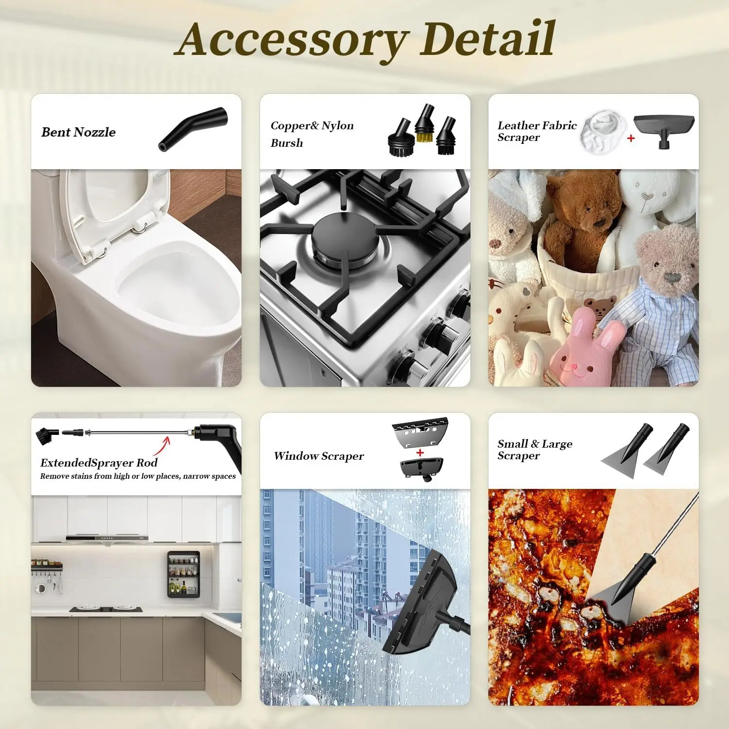 Steam Cleaner,15s Heat-Up,1.6L Tank,3-Level Adjustable Handle,2500W Steamer for Cleaning,Portable Steamer for Cleaning with