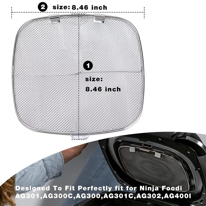 Splatter Shield Replacement For Ninja Foodi AG301 5-In-1 Indoor Grill AG300 AG301C AG400
