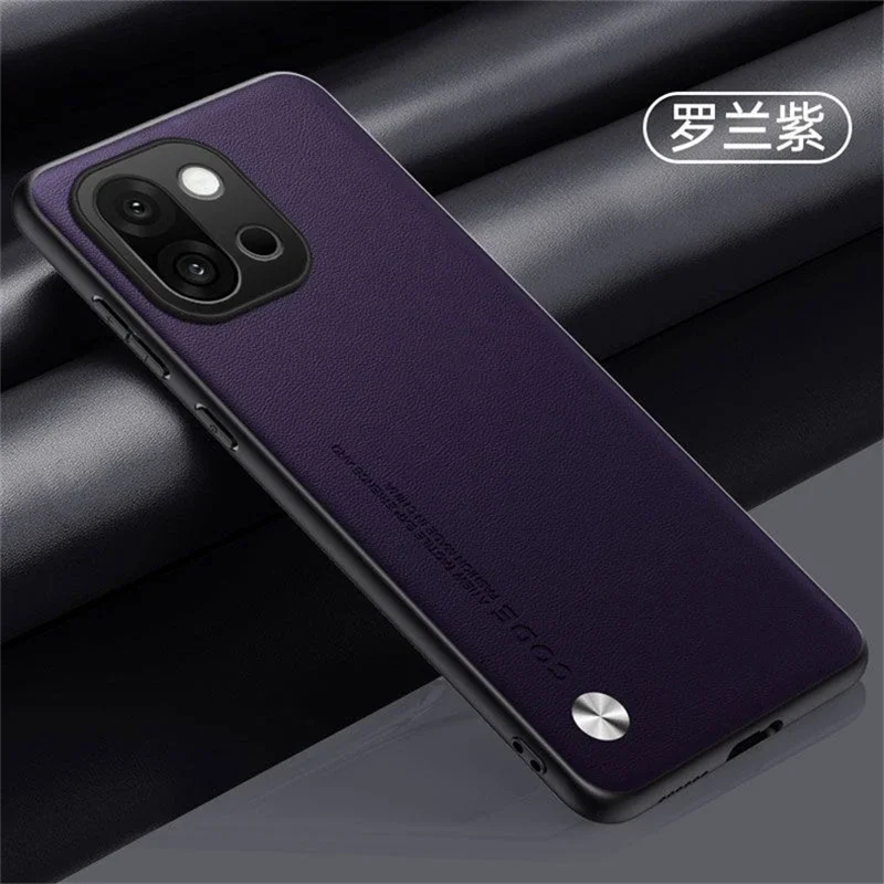 Enhanced Product Title:  
Premium Plain Leather Silicone Case with Camera Protection - Shockproof Hard Bumper