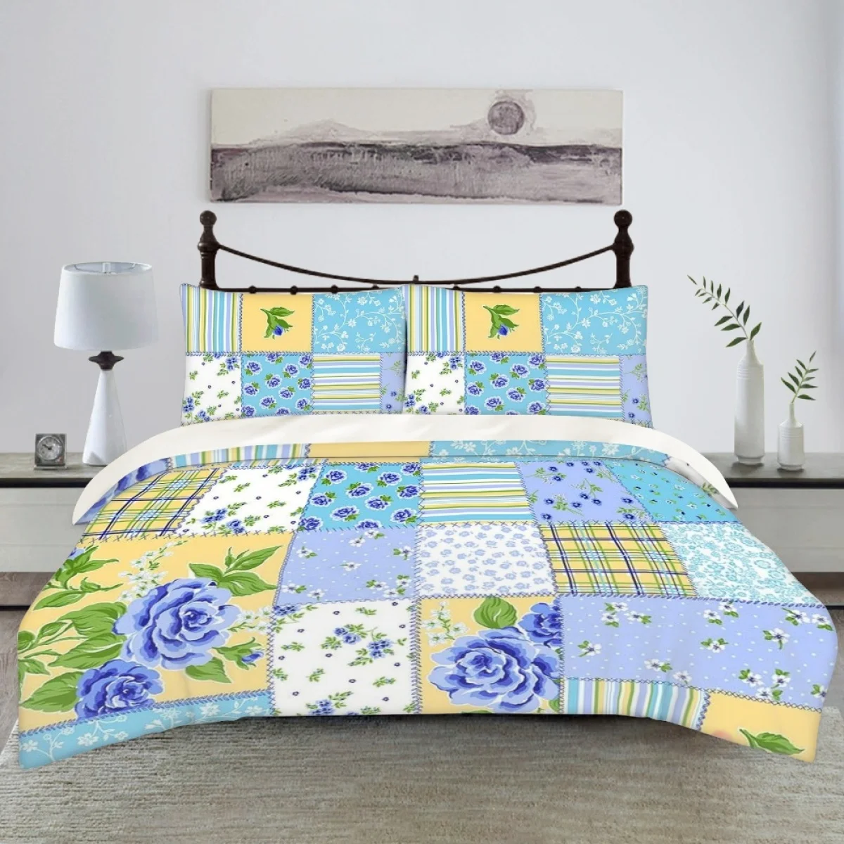 

TOADDMOS Creative Rose Square Designer Duvet Cover Polyester Bedding Sets Child Kids Covers for Teens King Size 3PC Bedding Set