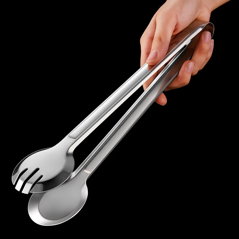  Kitchen Tongs, Thickened Stainless Steel Food Tongs