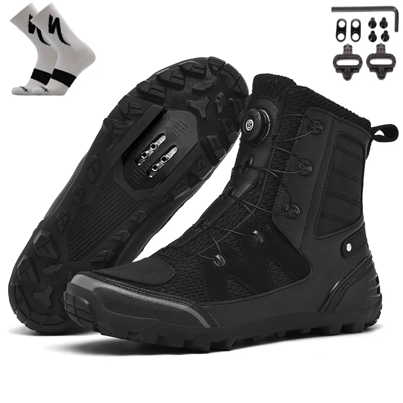 QQ-JC-1011 High Quality MTB Shoes Mens Hiking Cycl Shoes Cycling Male MTB Gravel Road Bicycle Sneakers Winter Wear