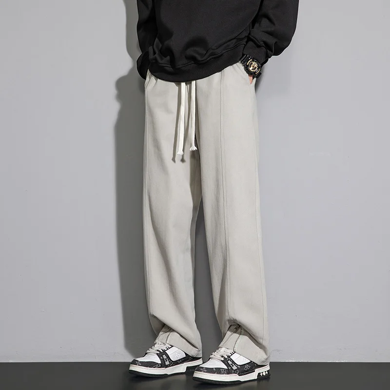 Spring and Autumn men's pants korea review lots of clothes fashion casual streetwear baggy wide pants men's clothing M-XXXXL