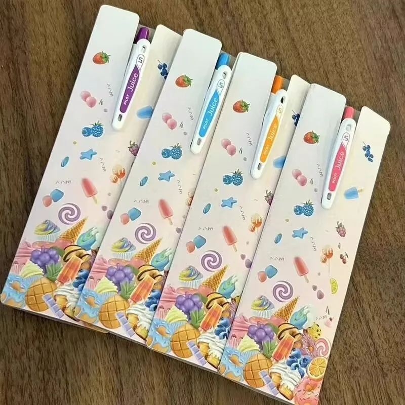 쥬스 젤 펜 디저트 킹덤 스페셜 에디션, 블랙 리필 일본 문구, 0.5mm, 1 개