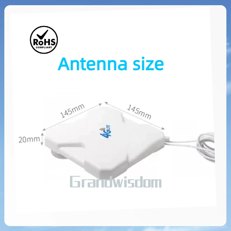 4G LTE 안테나 700-2700MHZ 35dbi 이중 케이블 SMA Male x2 커넥터 698-960/1700-2700Mhz 화웨이 4G 라우터 리피터용