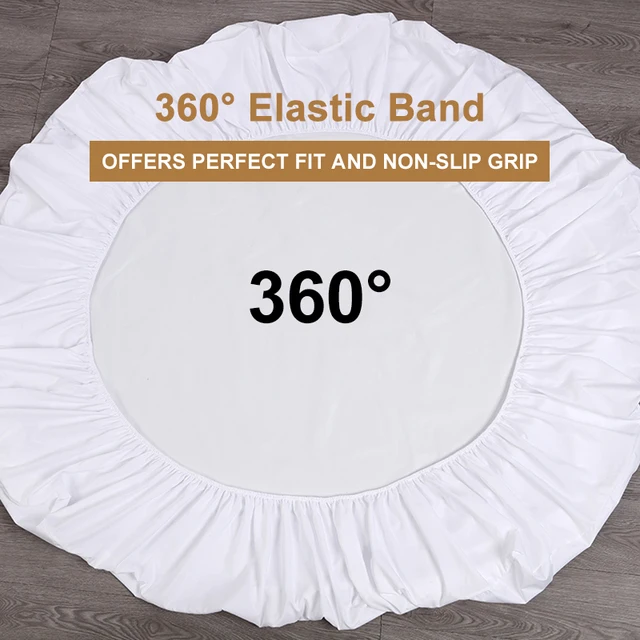 Drap-housse de lit imperméable avec bande élastique, protection de remplacement de matelas pour lit simple et Double, taille multiple, Queen, King 6
