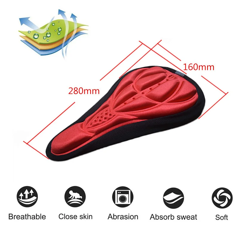 Mountain Bike 3D Saddle Cover Thick Breathable Super Soft Bicycle