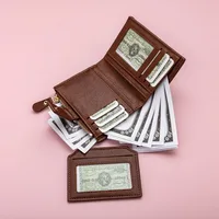 Card Holder Money Bag Wallet Male Men's Coin Purse Wallet RFID Anti-theft Man Leather Wallet Zipper Business 4