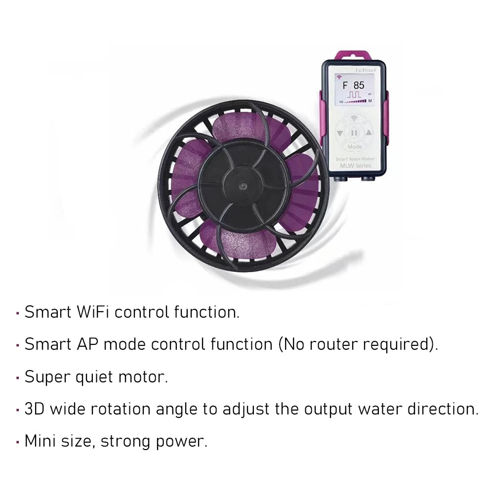 Aquarium Water Pump Jebao/Jecod MLW Series Aquarium Fish Tank Smart App WiFi Control Wave Maker Flow Pump with LCD Controller