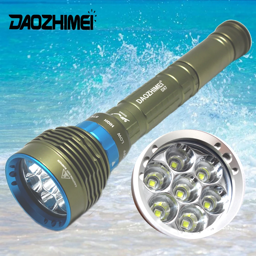 8000LM high power Professional Diving Flashlight XML-T6 L2 Portable Scuba Dive torch 200M UnderwaterWaterproof 26650 Flashlight