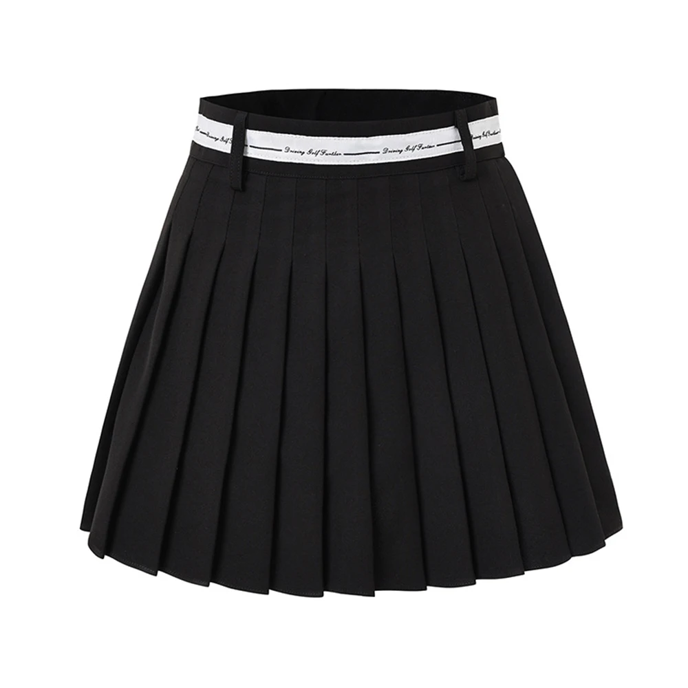 Women Pleated Golf Tennis Skirt High Waist Double Layer Short Skort for Sports