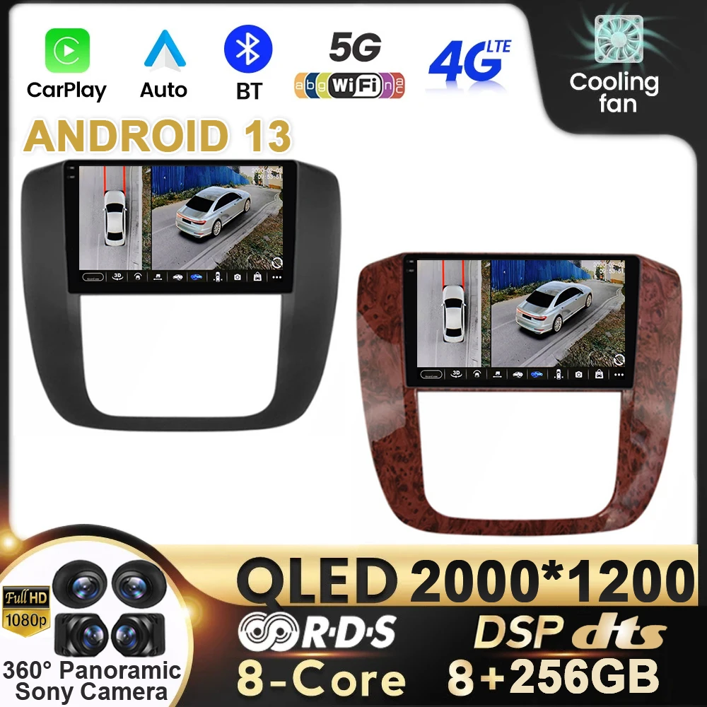 

Автомагнитола на Android 13, мультимедиа для GMC Yukon 3 GMT 900 для Chevrolet Tahoe 3 III GMT900 2007 - 2014 9 "экран Carplay Стерео GPS