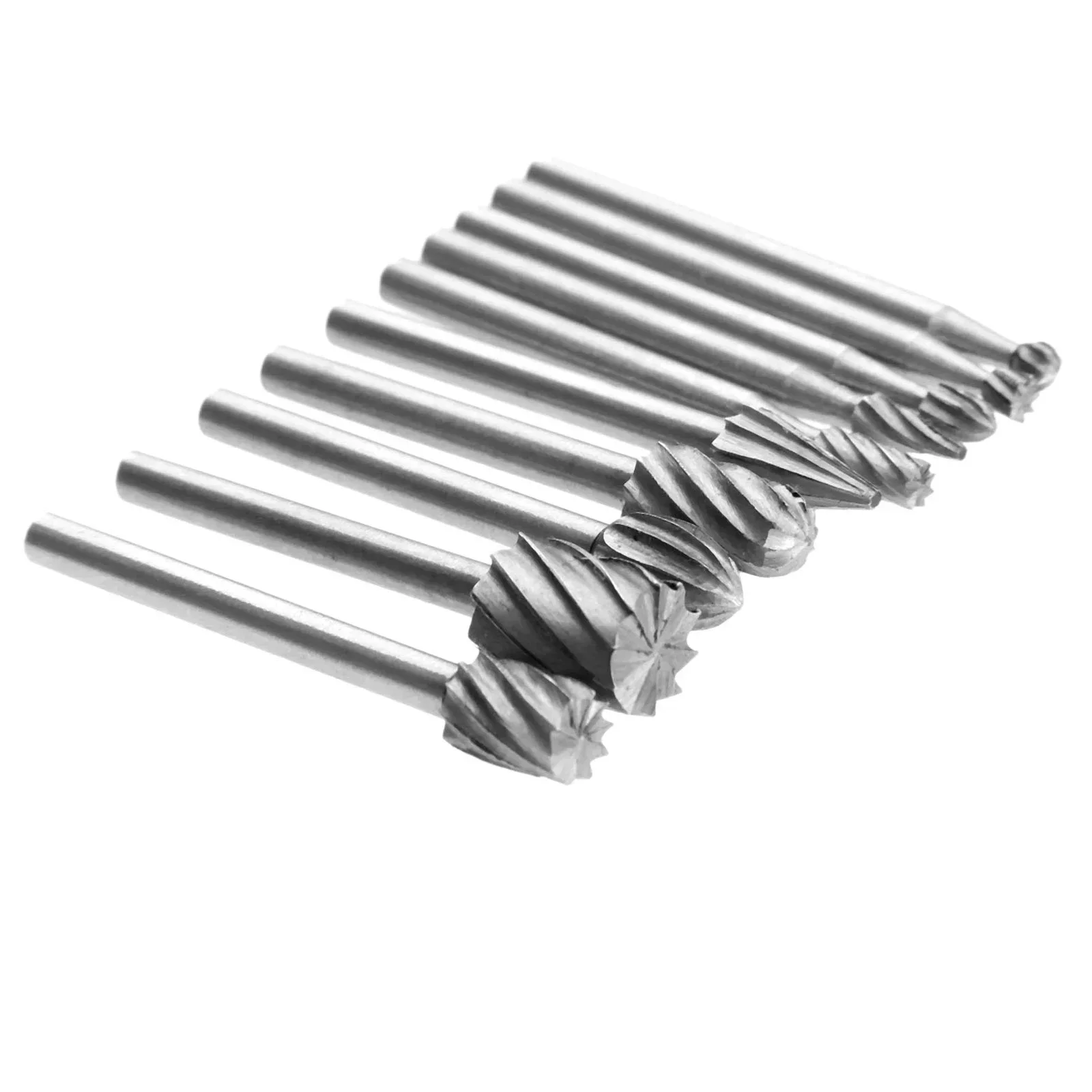 Kit Brocas Rotativas TJATSE 8 Peças - Carbono Tungstênio Haste 1/4''