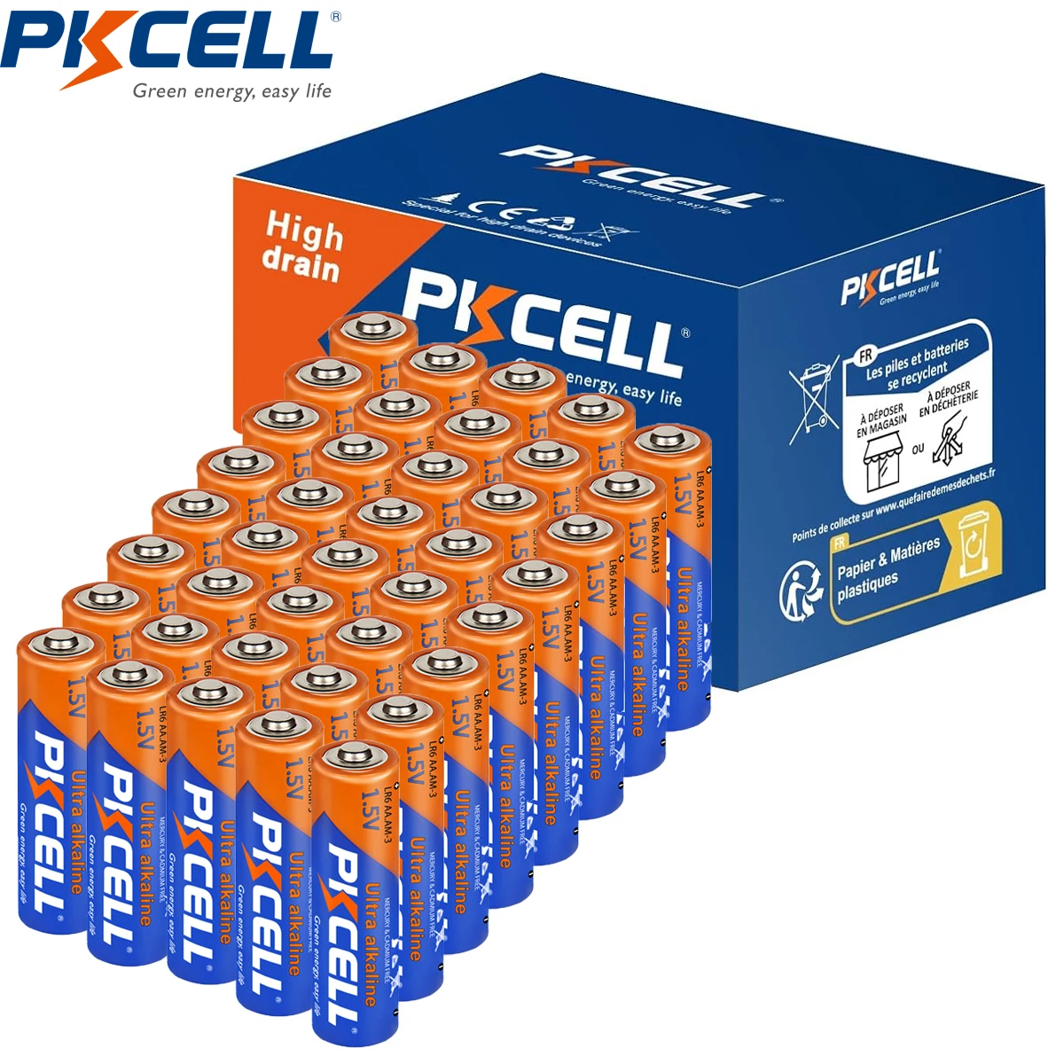 Alkaline Battery Disposable Battery 40PC AA LR6 E91 AM3 MN1500 1.5V Alkaline Battery 3A AA Dry Batteries For Keyboards Clocks Toy Flashlight Camera