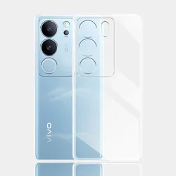 Clear Silicone Soft Phone Case - Durable Transparent Coque Cover for Vivo V27 Pro (Clear Soft Case)