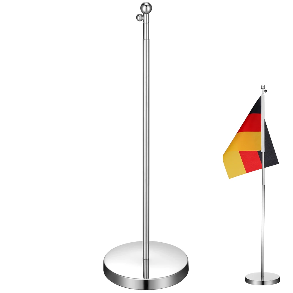 Description Picture 2 of itemFlag Stand Stainless Steel Office Desk Flag Holder Wear-Resistant National Flag Fixing Base Meeting Telescopic Flag Pole Decor