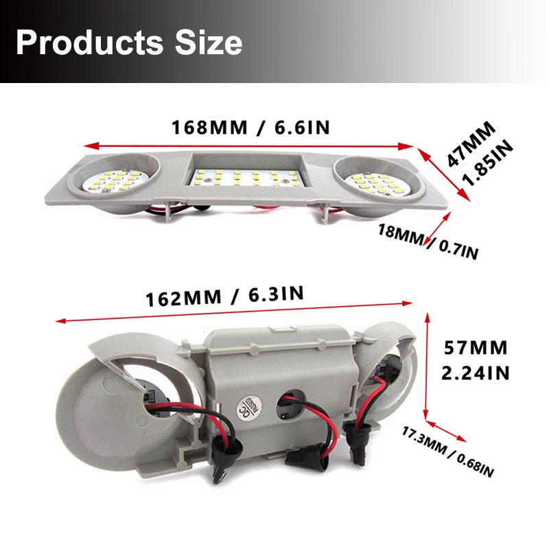 LED Car Interior Dome Lights Roof Reading Lamps For VW Golf Passat Jetta Sharan