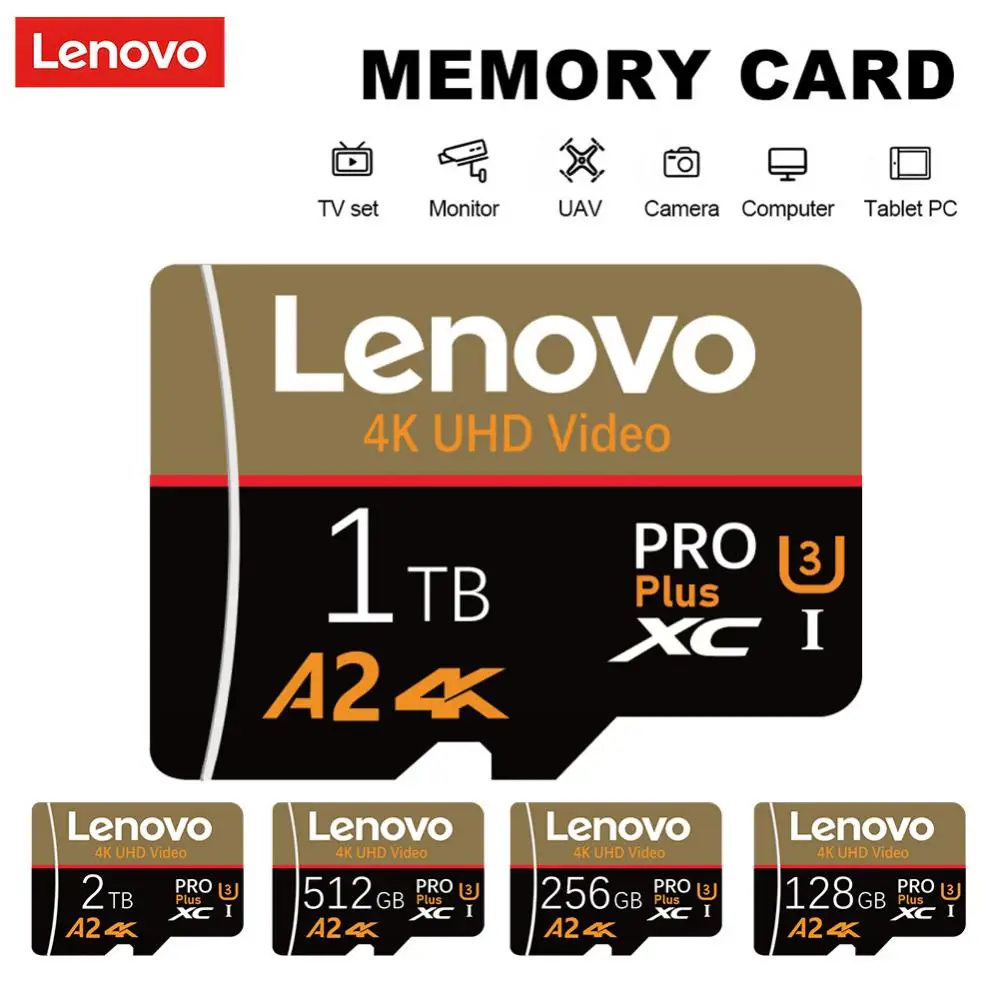 Scheda Di Memoria Lenovo 2Tb Ad Alta Velocità Classe 10 Micro Tf Sd Card Impermeabile A2 V30 Tarjeta De Memoria Micro Tf Sd Per Nintendo Switch