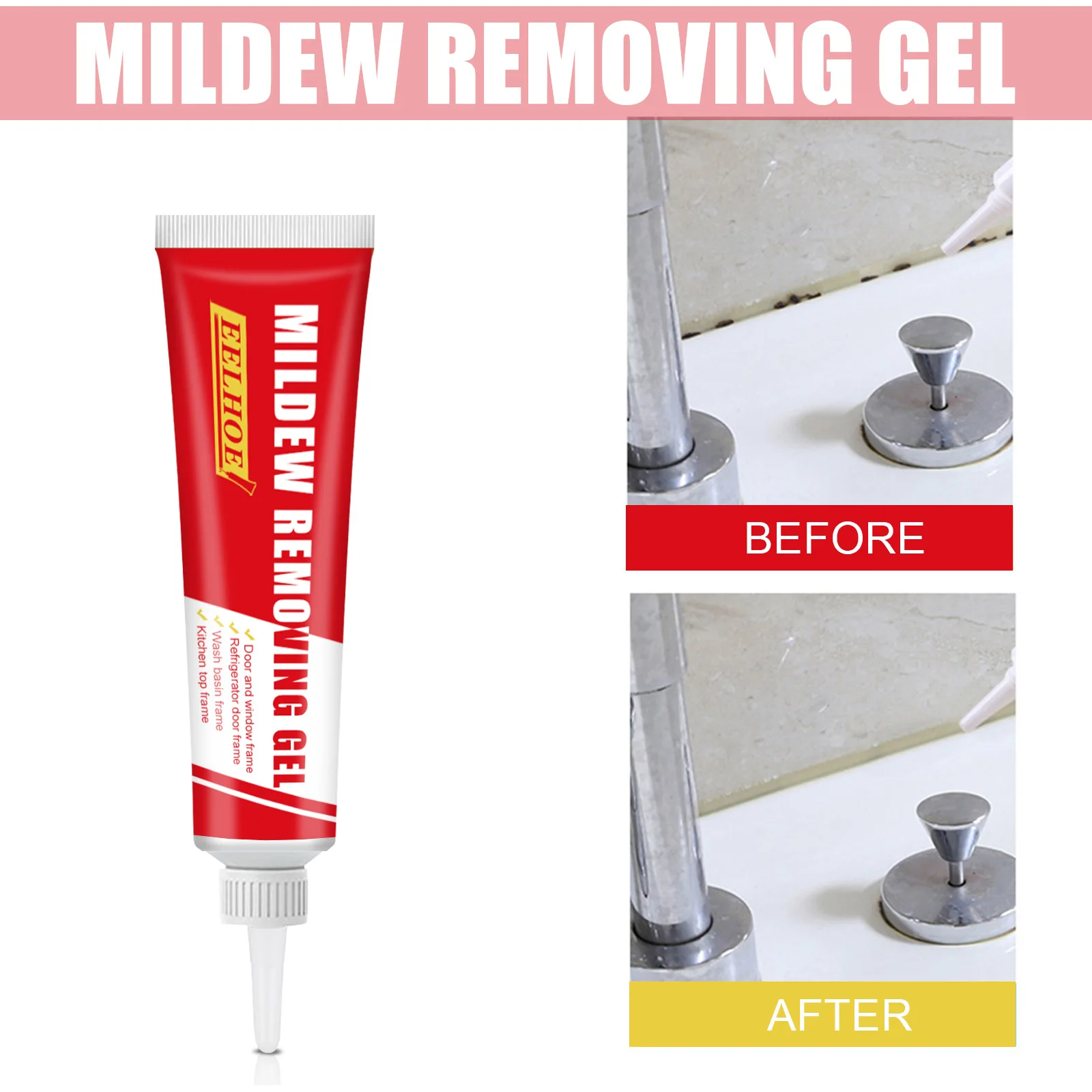 

20g Wall Mold Mildews Remover Cleaner Gel Pool Tile Spot Mold Remover for Washing Machine Bathroom Kitchen Mildews Gel
