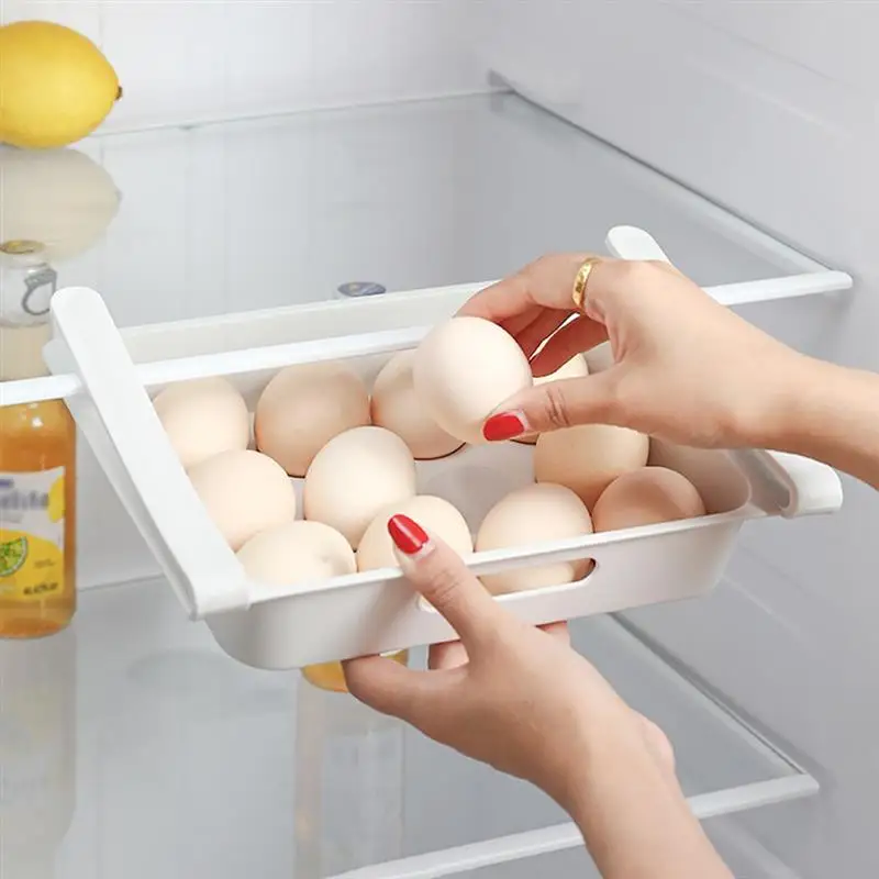 Fridge Organizer Storage Box Refrigerator Drawer Plastic Storage Container Shelf Fruit Egg Food Storage Box Kitchen Accessories stackable storage boxes