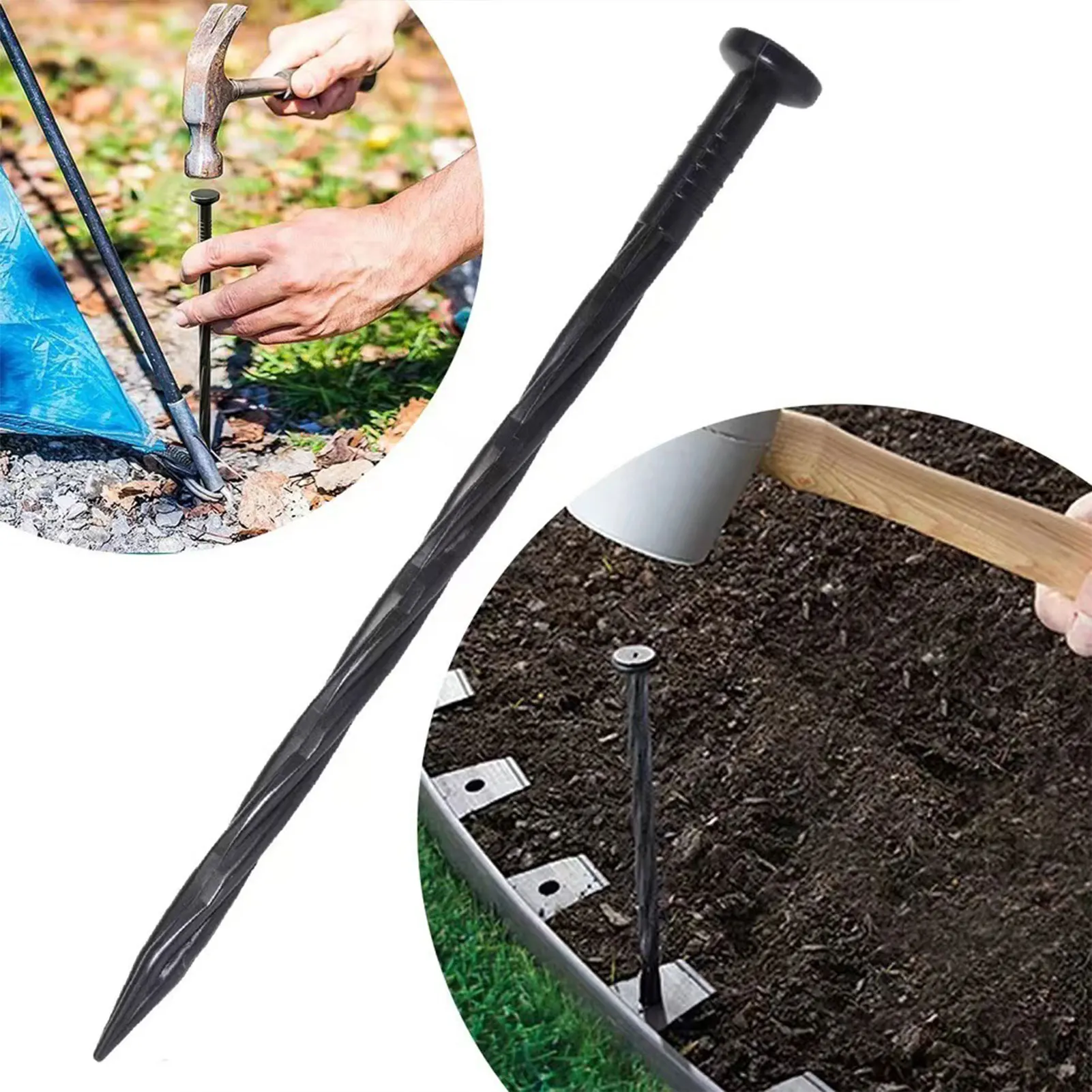 50 Pcs Multifunction Garden Nails Secure Nails Landscaping Edging for Paver Edging Spikes Tent Garden Supplies Tool