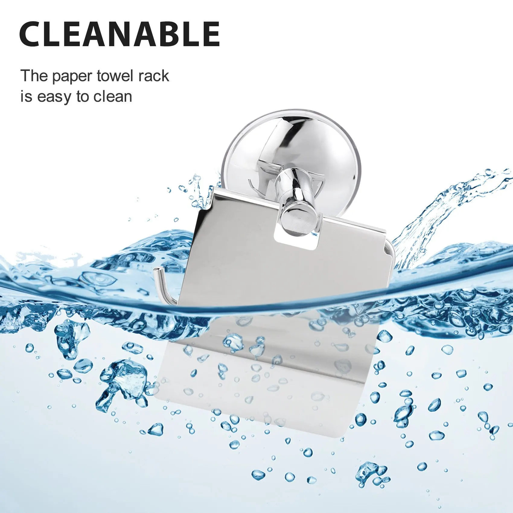 Stainless Steel Toilet paper Holder Heavy Duty Suction Wall Mount Toilet Tissue Paper Holder Bathroom Paper Roll