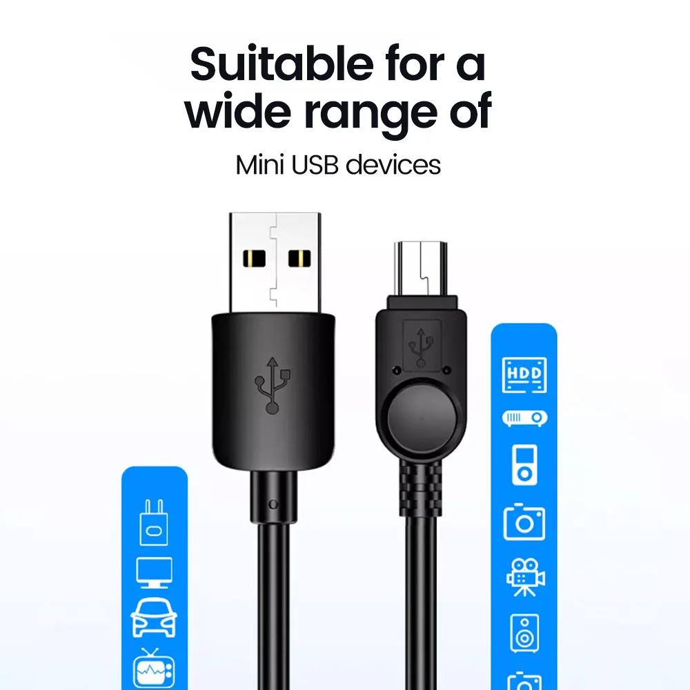 미니 USB 케이블 고속 충전 USB-미니 USB 데이터 케이블 (디지털 카메라, HDD, MP3, MP4 플레이어, DVR, GPS용) 미니 USB 2.0 케이블