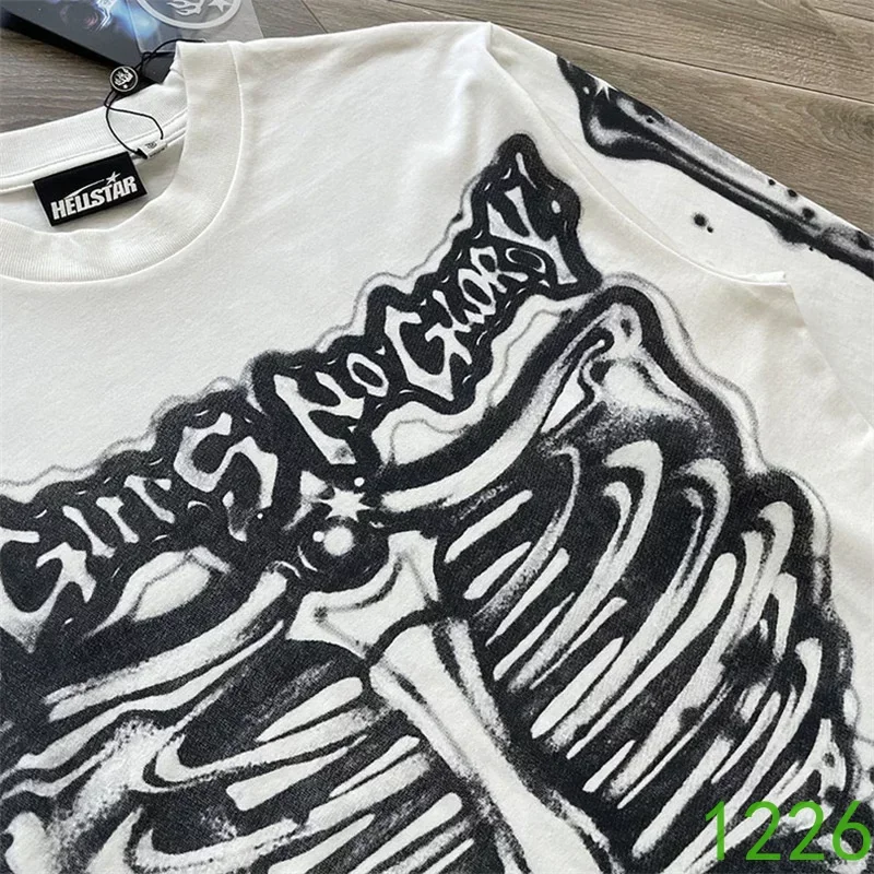 

24ss большой размер HELLSTAR STUDIOS Airbrushed толстовки с капюшоном с изображением костей для мужчин и женщин 1:1 высококачественные повседневные пуловеры