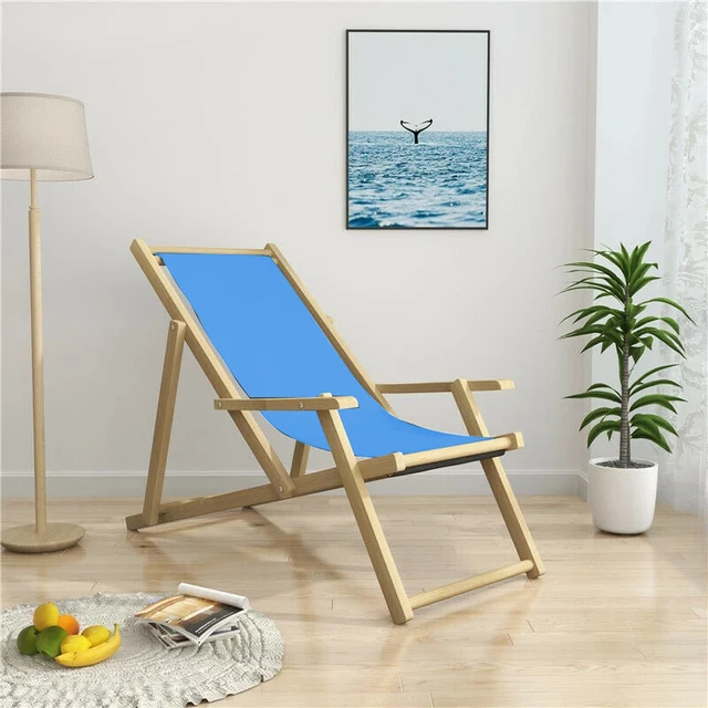 Copertura Di Ricambio Per Sedia Da Spiaggia - Tessuto In Poliestere Resistente, Colore Bianco, Per Sedie A Sdraio - Foto 6