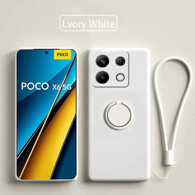 Liquid Silicone Magnetic Phone Case with Ring Holder - Durable and Stylish Accessories
