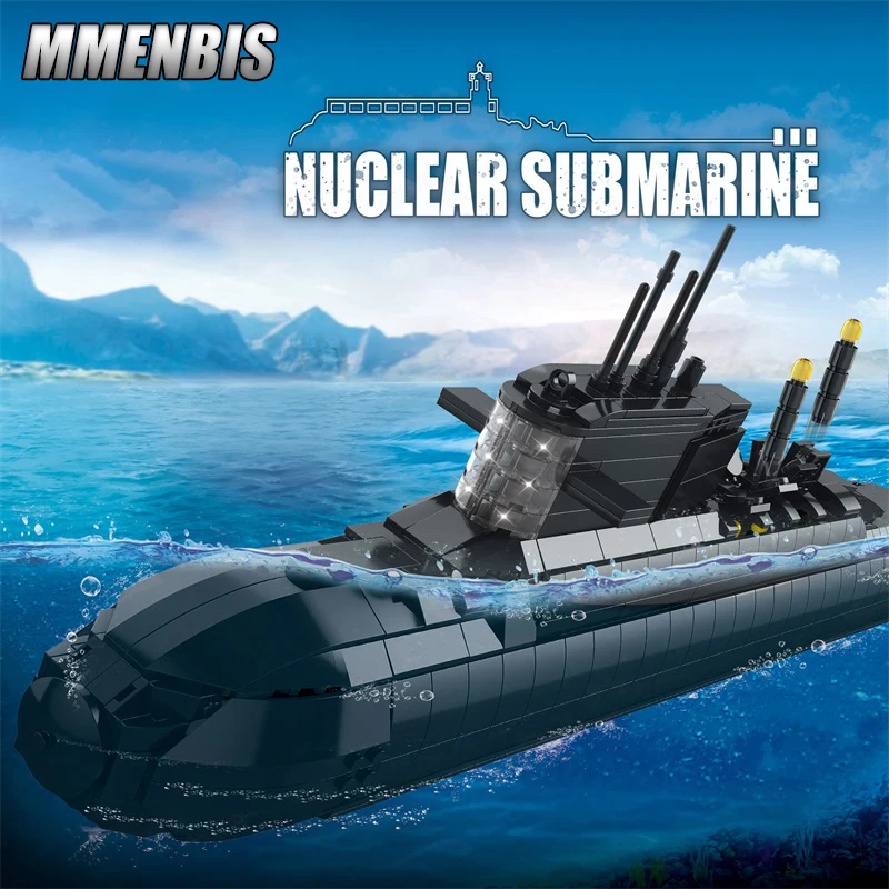 

Military Building Blocks WW2 Submarine DIY Model Oscar Bricks Toys MOC Birthday Gifts for Boys Kids Children Adult Christmas