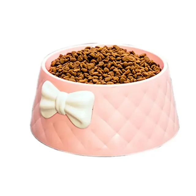 Pet Dog Food Bowls ,Lovely Bowknot Puppy Feeder Dish Bowl,Feeders Bow Cat Bowl For Water Sweet Princess Pet Feeding Bowls миски 6