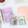 A7 5Pcs Binder Pockets Binder Zipper Folders for 6Ring Notebook Divider Page Waterproof PVC Leaf Document Filing Bag 6