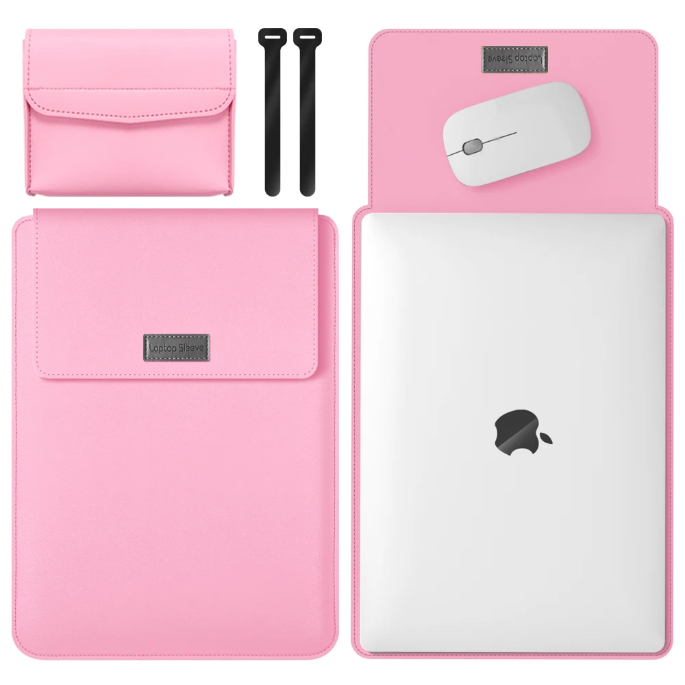 Capa de bolsa de couro para laptop