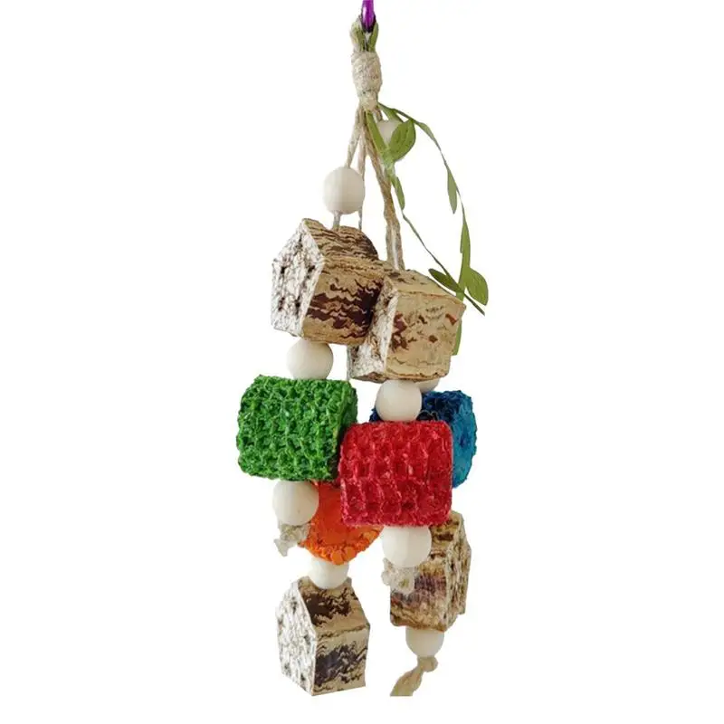 

Bird Chew Toys Hangings Colorful Pet Birds Cage Toys Articles Parrot Bite Pet Bird Toy For Parrot Training Bird Swing Biting Toy