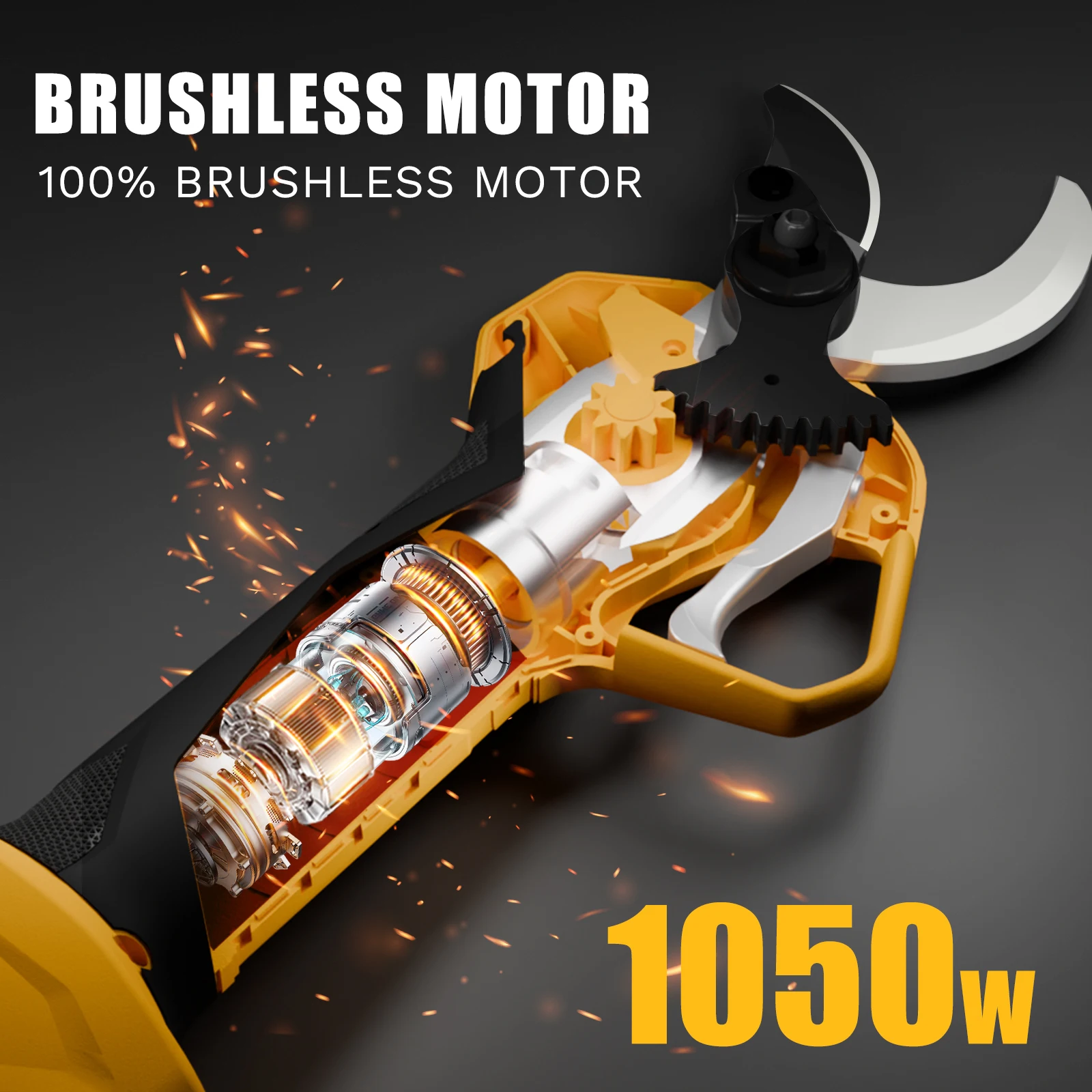 40MM Pruner Lithium-ion Pruning Shear Efficient scissors Bonsai Electric Tree Branches garden tools electric PRU40 4