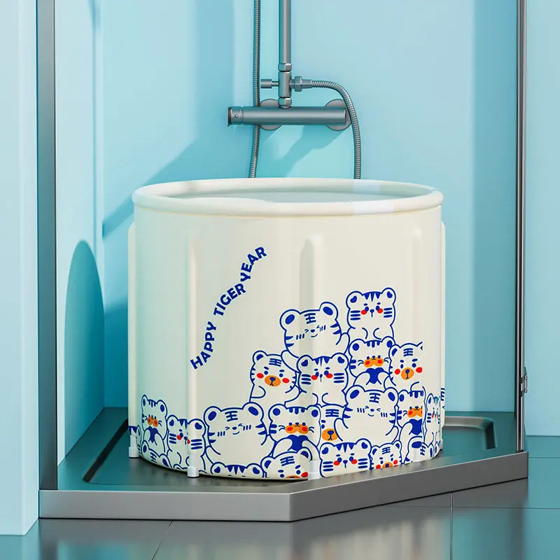 Little Tiger Baby Bathing Bucket Foldable Bathing Bucket Household Full body Basin