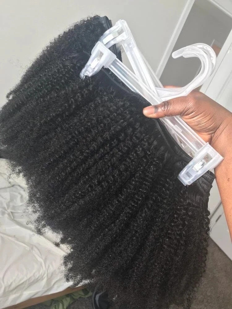 Afro Kinky Curly Hair Weave 3 Bundles Deal Remy Human Hair Extension For Women 8-22 Inch Natural Color Jarin Bulk Sale