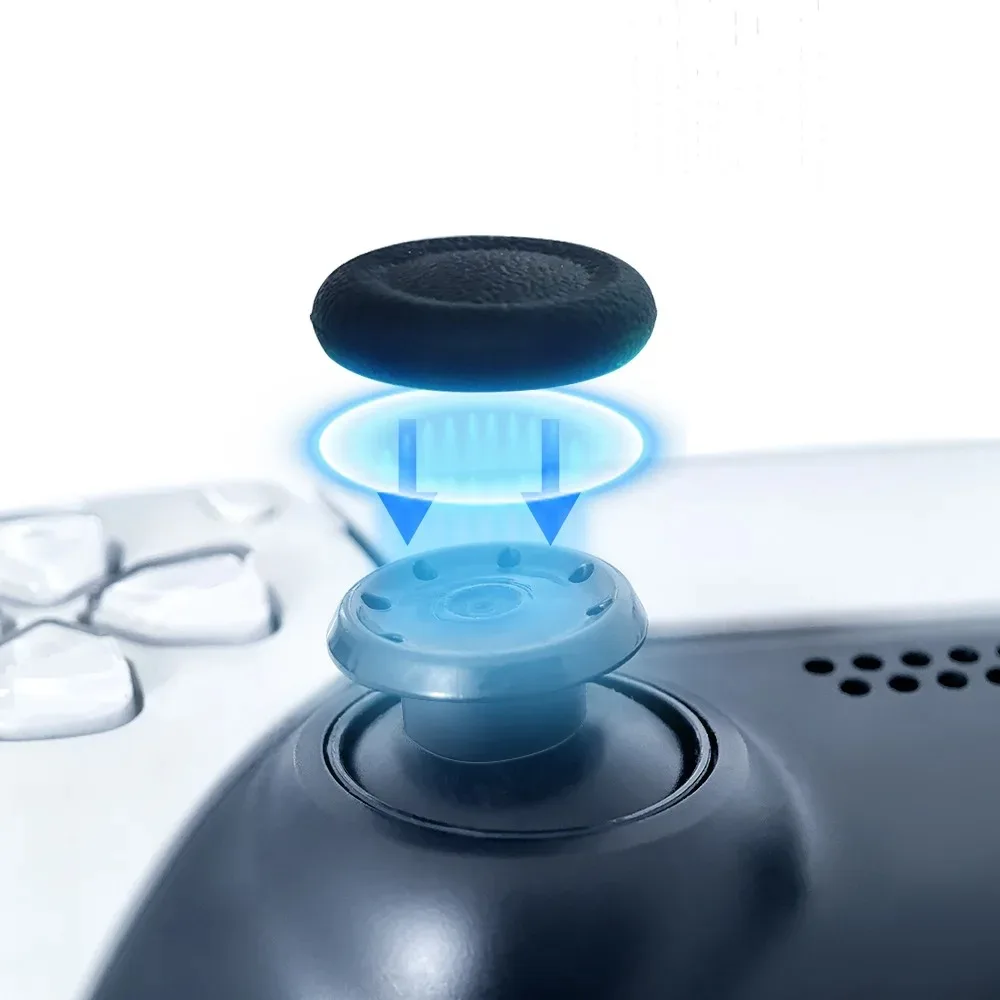 PS5/PS4 컨트롤러 실리콘 엄지 그립 캡, 미끄럼 방지 조이스틱 커버, 논슬립 아날로그 스틱 보호대, 교체용 액세서리