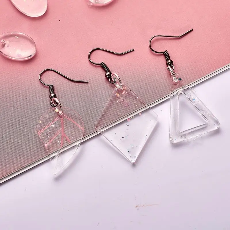 G6KA Shiny Glossy Tear Drop Earrings Mold Resin Silicone Keychain Mold Earring Casting for Girl Fashion Jewellery