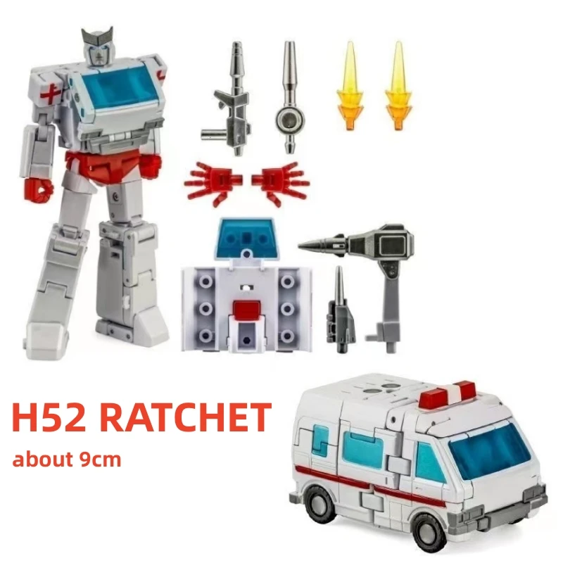 

Newage NA H51 IRONHIDE H52 RATCHET H7B Black Ironhide Riddick Small scale 9cm Transformation toys Car Model Action Figure