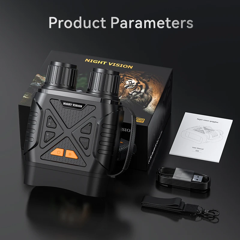 2.8 אינץ '2 מגה פיקסל 1080P זום 10X מצלמת וידאו דיגיטלית בינוקולרית עם ראיית לילה