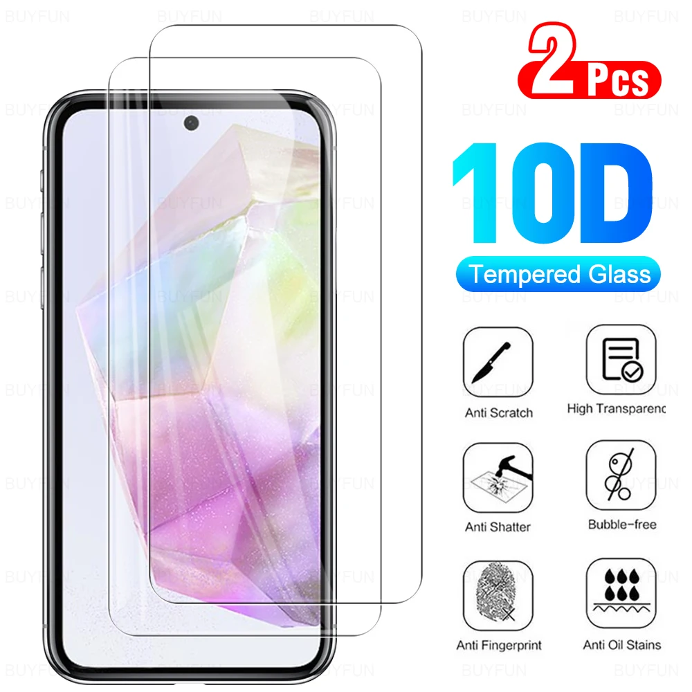 Pellicola Salvaschermo A Copertura Totale 2 Pezzi Per Samsung Galaxy A35 A 35 35A 5G Pellicola Temperata Per Samsung A35 5G Vetro Protettivo 6.6 Polli