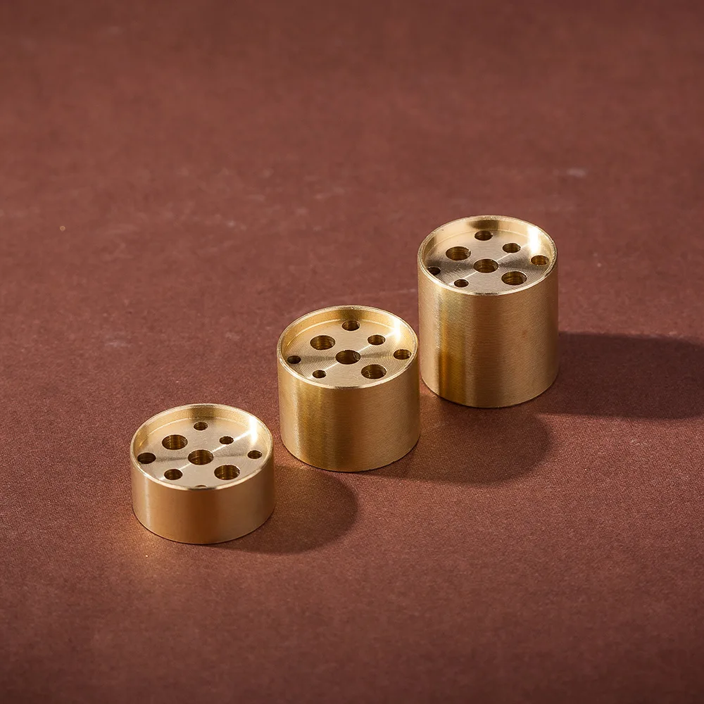 銅製香筒 [B26784] 銅香炉◎黄金◎四角形◎香道具◎784g