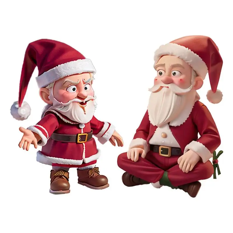 

Christmas Standing Santa Resin Santa Claus Statue Ornament With White Beard Christmas Party Favors For Table Garden Fireplace