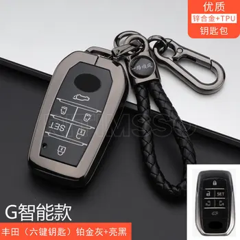 5 6 pulsanti in lega di zinco Tpu custodia per chiave auto per Toyota Alphard Vellfire 30 AH30 2016 ~ 2020 accessori per anello portachiavi - 5 6 pulsanti in lega di zinco Tpu custodia per chiave auto per Toyota Alphard