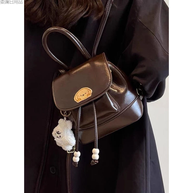 Korean Girl Backpack New Autumn Winter Vintage Fashion Shoulder Bag Unique Stylish Crossbody Bag