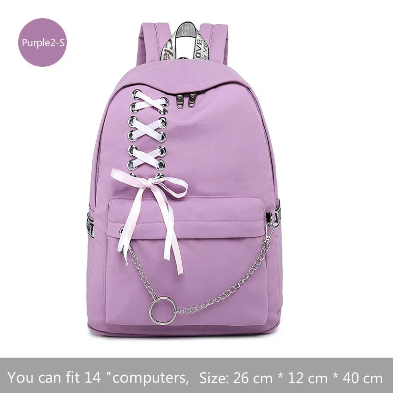 Fashion Girl Schoolbag Female Students Laptop Backpack Kids School Bags For Teenage Girls Women Gray Backpacks Mochila Escolar