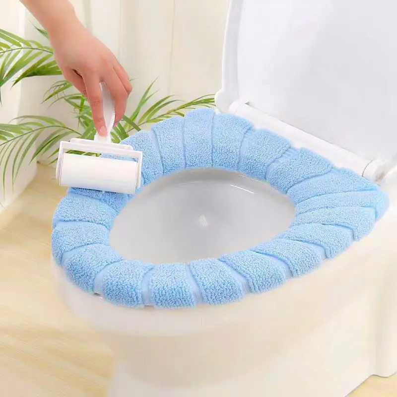 Toilet Seat Mat Device Plus Fleece Pad 2Pcs Household Toilet Ring Four Seasons Universal Seat Cover Cushion Toilet Seat Cover Toilet Mat Toilet Seat Cushion Toilet Mat Set